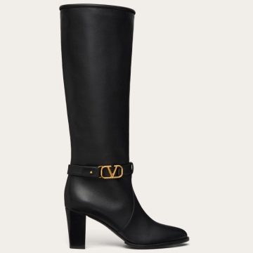 VALENTINO VLOGO SIGNATURE Calf leather boots (7.5cm high heel)
