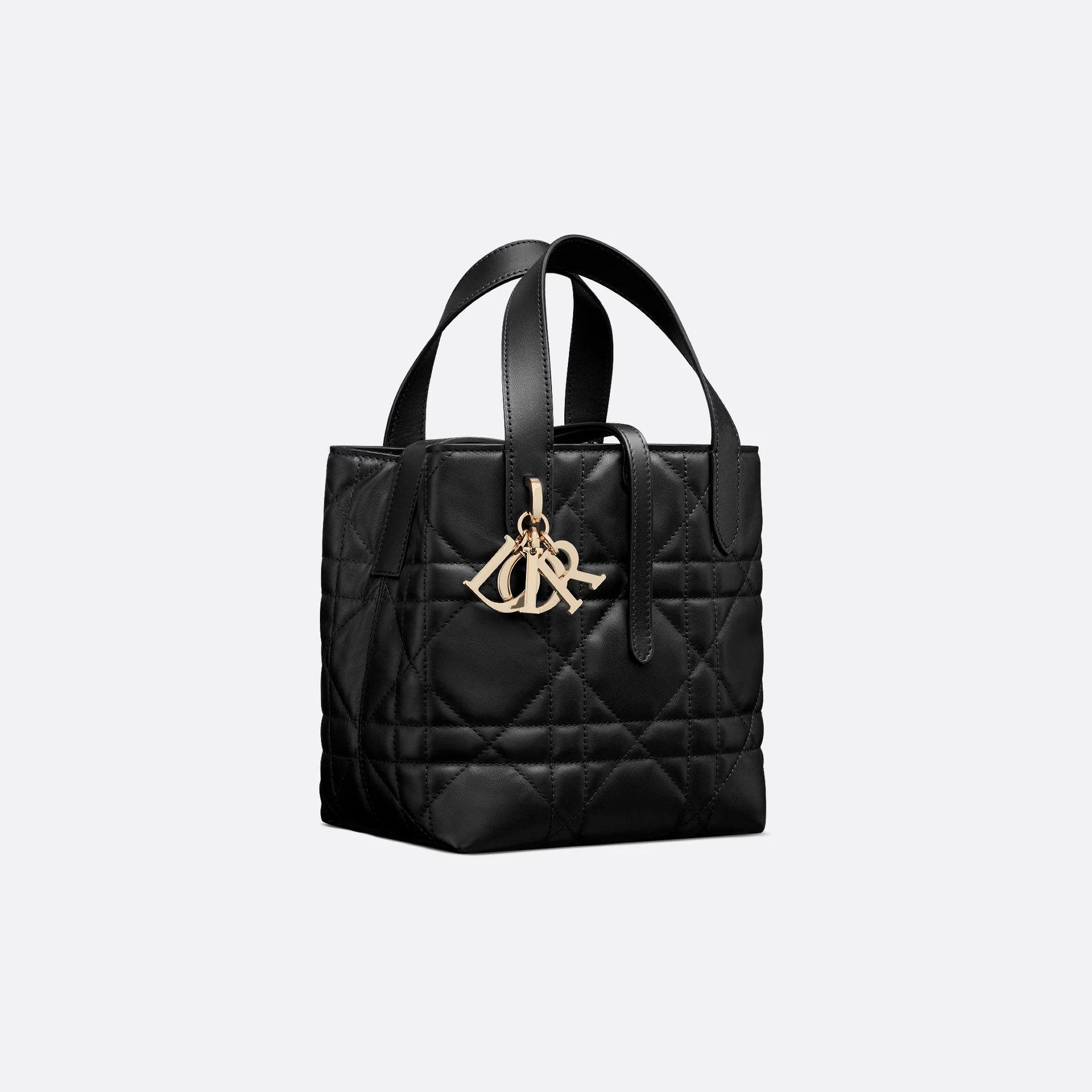 Dior Toujours Vertical Nano Tote Bag In Light Pink/Black/White/Beige Crossbody Bags Calfskin Leather Top-Handle Bags - 图片 8