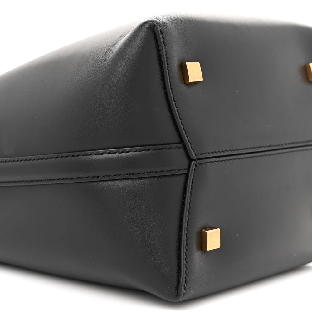Saint Laurent Medium Le 37 Bucket Bag Black Shiny Calfskin Leather Gold Hardware - 图片 4