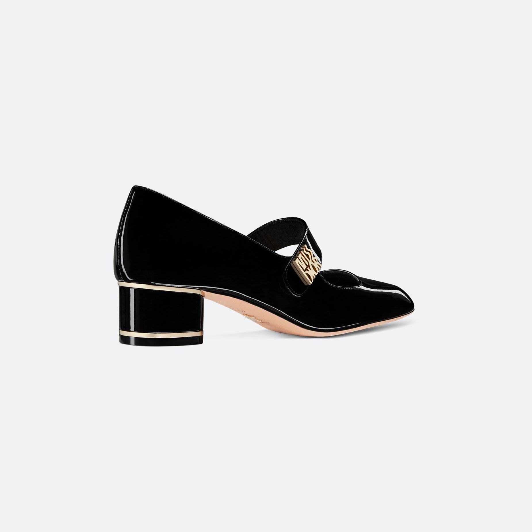 Dior black heels with thick heels and square heels high heels shoes - 图片 3
