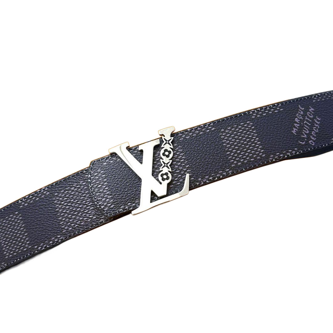 Louis Vuitton Men's Flower Buckle Reversible Belt In Black/Brown Dimension Calfskin With Gold/Silver Hardware 40mm - 图片 3