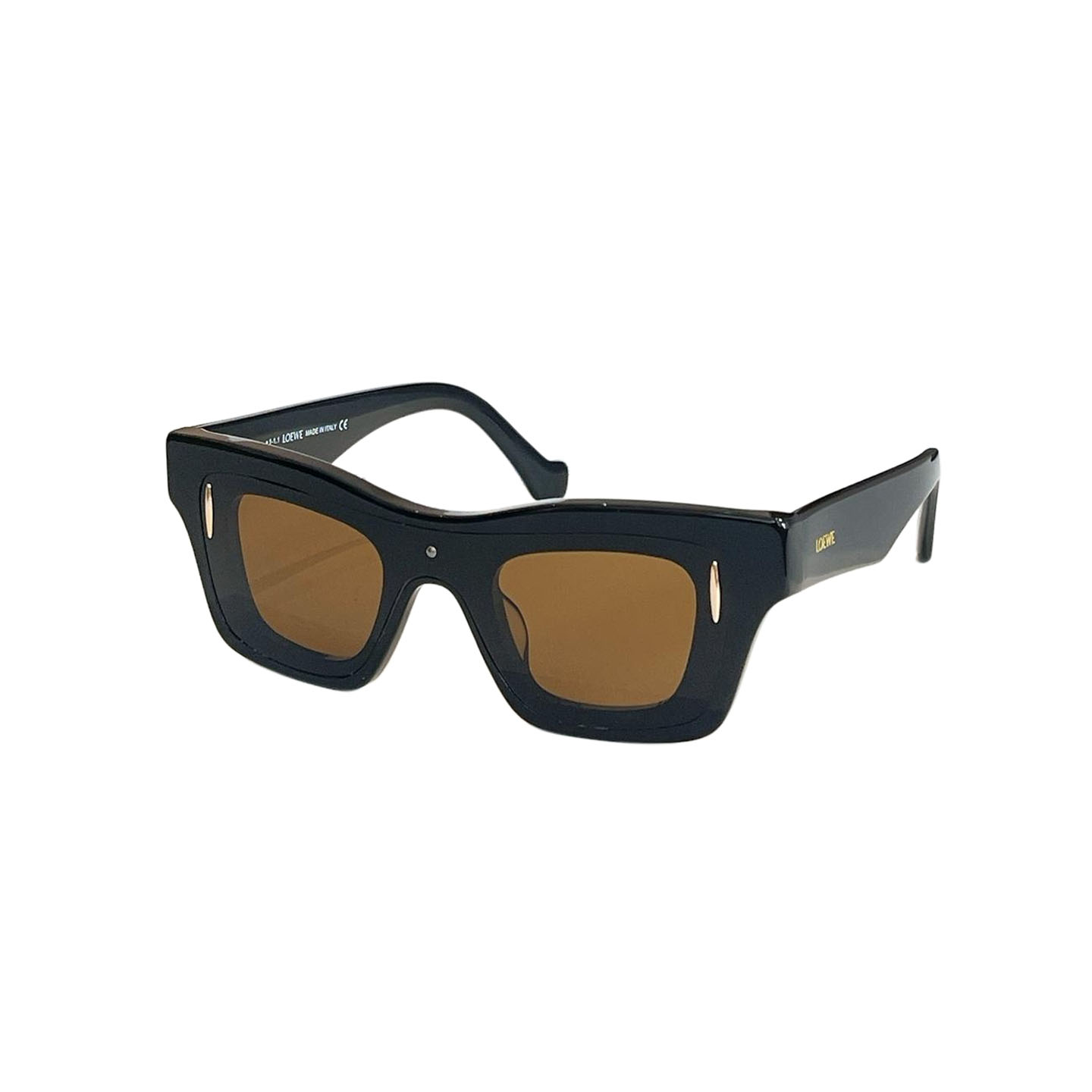 Loewe square frame glasses blue orange/black brown/black sepia/white/leopard brown/leopard green color Size 54口16-145 - 图片 3