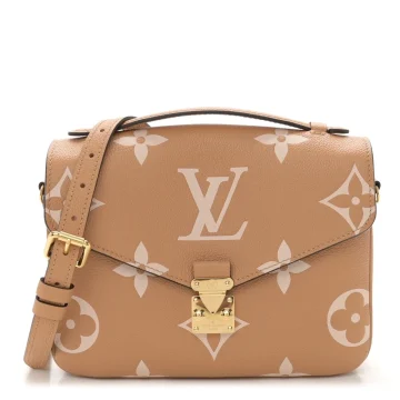 Louis Vuitton Pochette Metis PM Arizona Beige Giant Monogram Empreinte Leather Gold Hardware