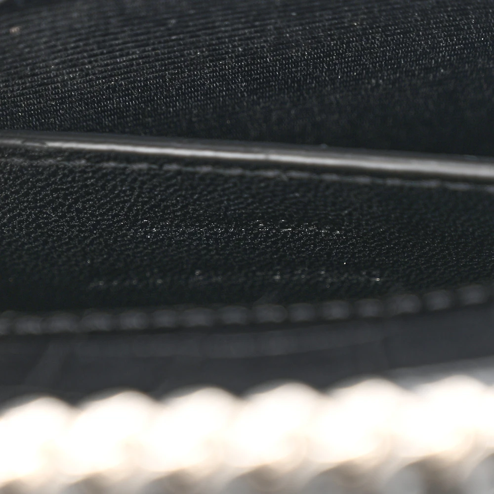 Saint Laurent Medium Kate Tassel Satchel Black Embossed Classic Monogram Calfskin & Crocodile Leather Silver Hardware - 图片 9