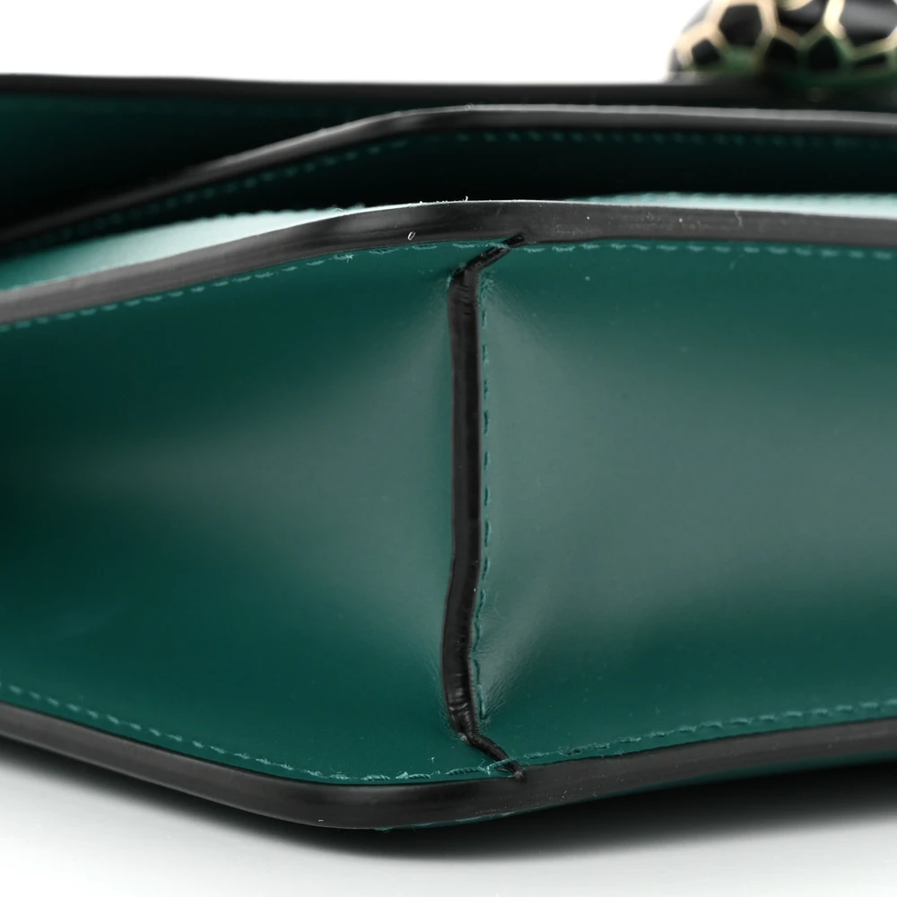 Bvlgari Small Serpenti Forever East West Shoulder Bag Mint Green Calfskin Leather Gold Hardware - 图片 4