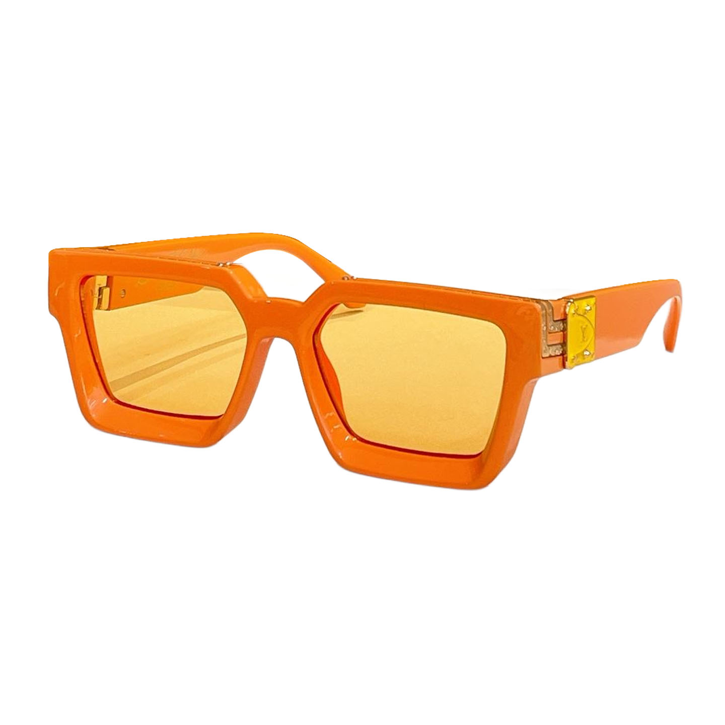 Louis Vuitton square frame glasses orange/green white/leopard blue/yellow/purple tawny/blue green/silver/sky blue/leopard blue/leopard brown/black orange/black gold/black color Size 51口20-140