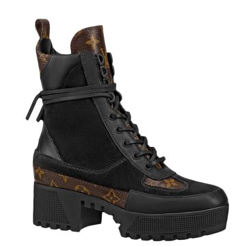 Louis Vuitton Black platform ankle boots