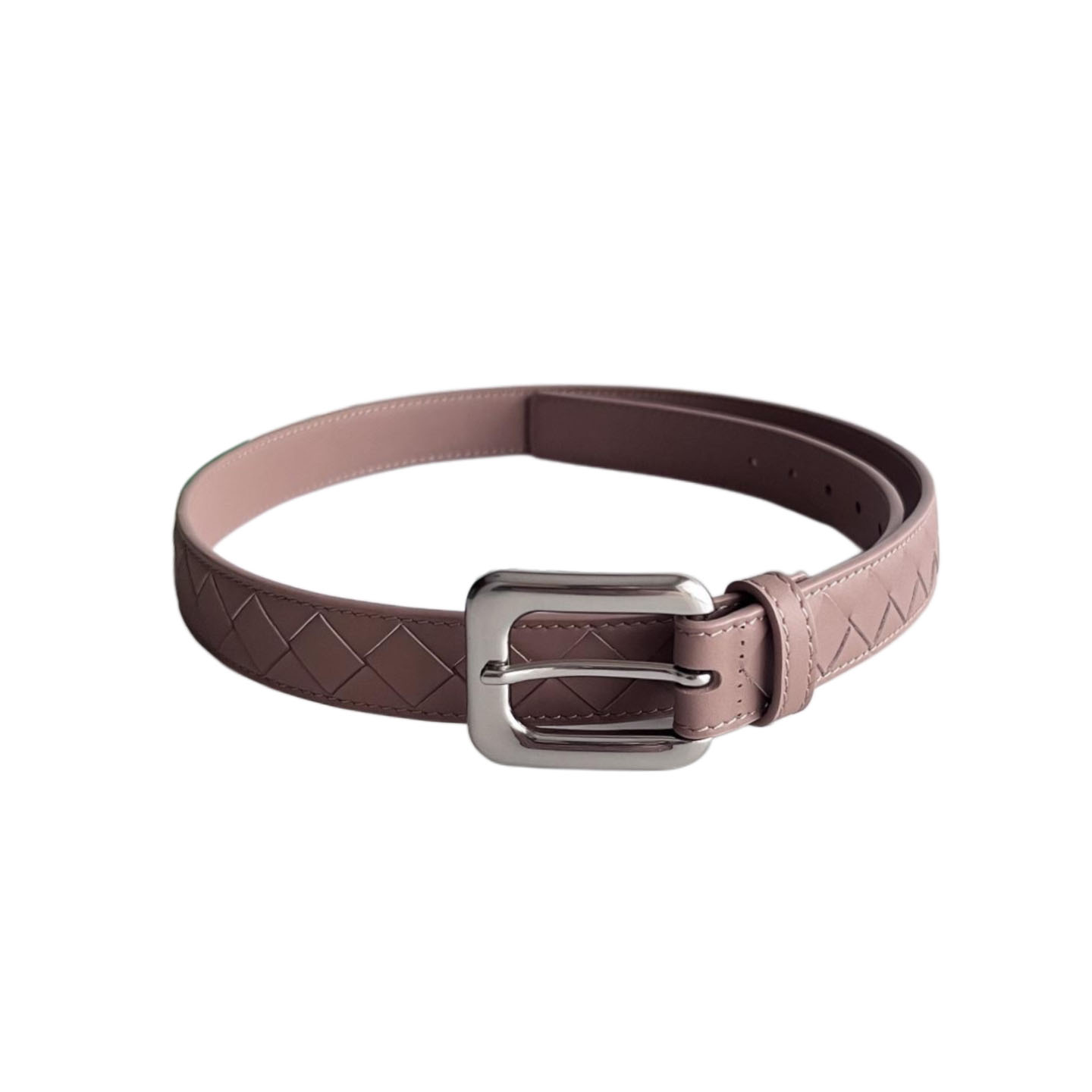 Bottega Veneta Women's Chain Link Belt In Blue/Black/Pink Calfskin With Gold/Silver Hardware 25mm - 图片 9