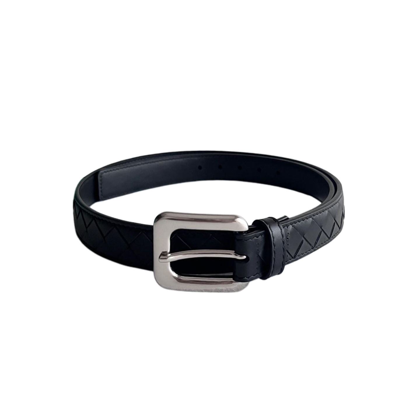 Bottega Veneta Women's Chain Link Belt In Blue/Black/Pink Calfskin With Gold/Silver Hardware 25mm - 图片 7