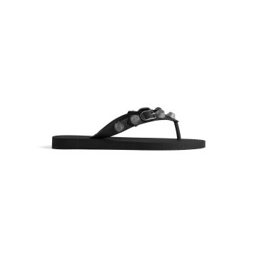 BALENCIAGA Black flip-flops Slippers