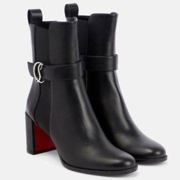 Christian Louboutin Black thick soles with thick heels and bare boots
