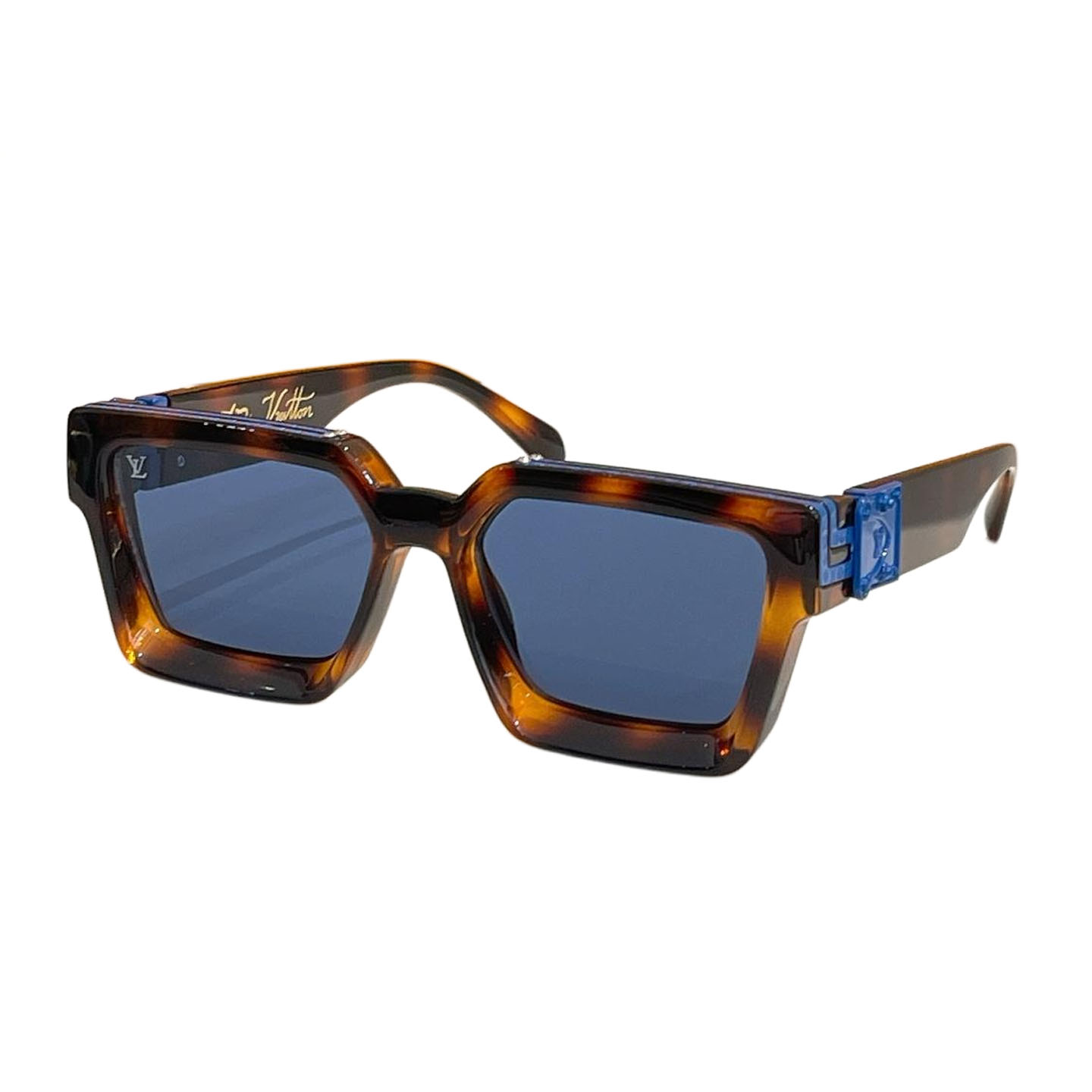 Louis Vuitton square frame glasses orange/green white/leopard blue/yellow/purple tawny/blue green/silver/sky blue/leopard blue/leopard brown/black orange/black gold/black color Size 51口20-140 - 图片 8