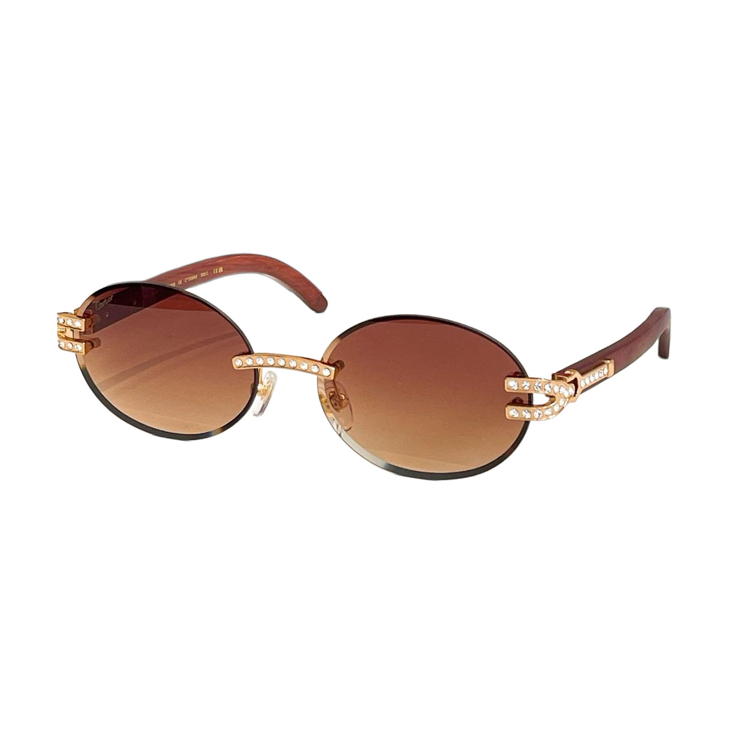 Cartier square frame glasses blue/black gold/purple gold/brown/red/purple silver/transparent purple/transparent brown color Size 58口15-135 - 图片 4