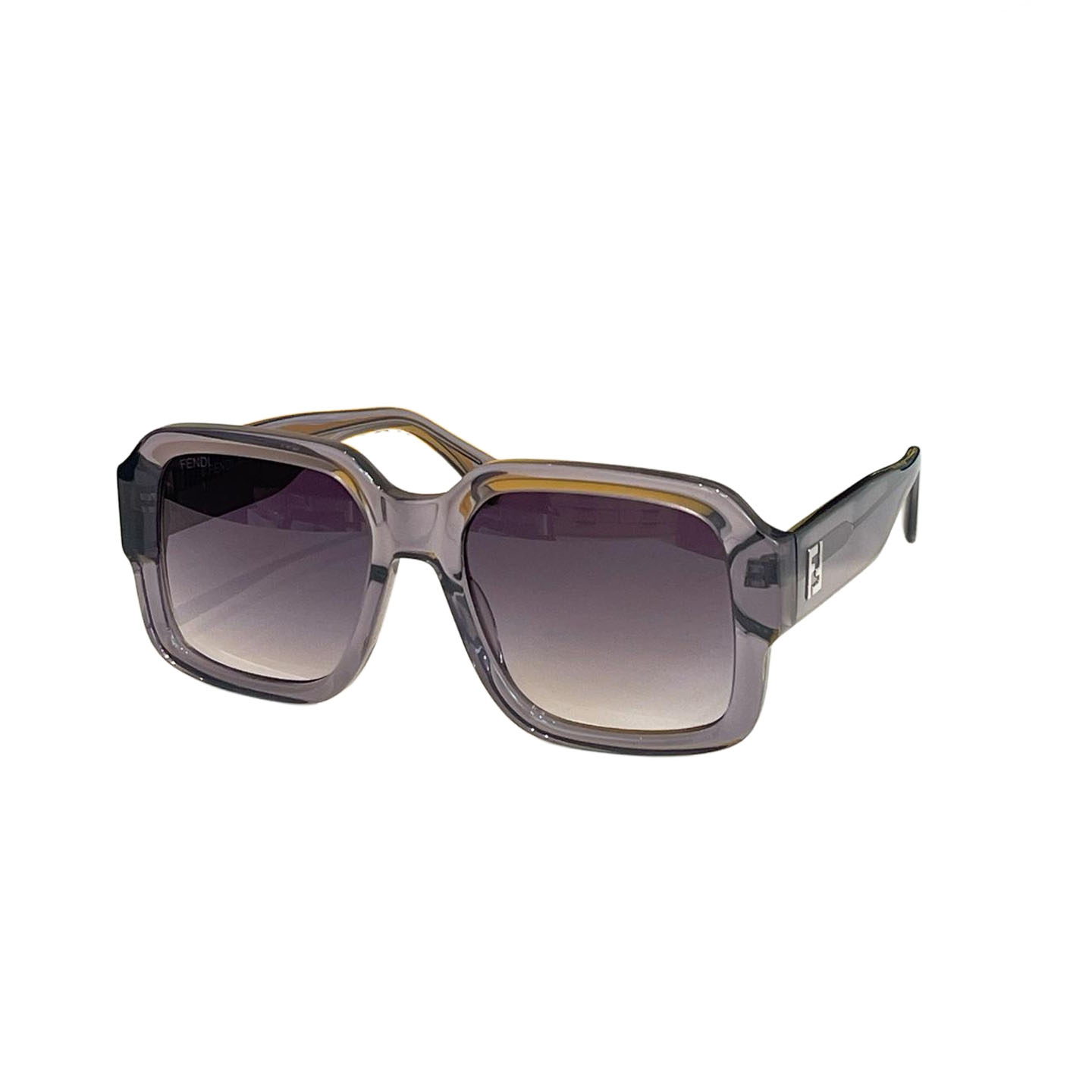 Fendi square frame glasses leopard orange/black/grey/leopard/yellow/eggplant color Size 56口18-145 - 图片 4