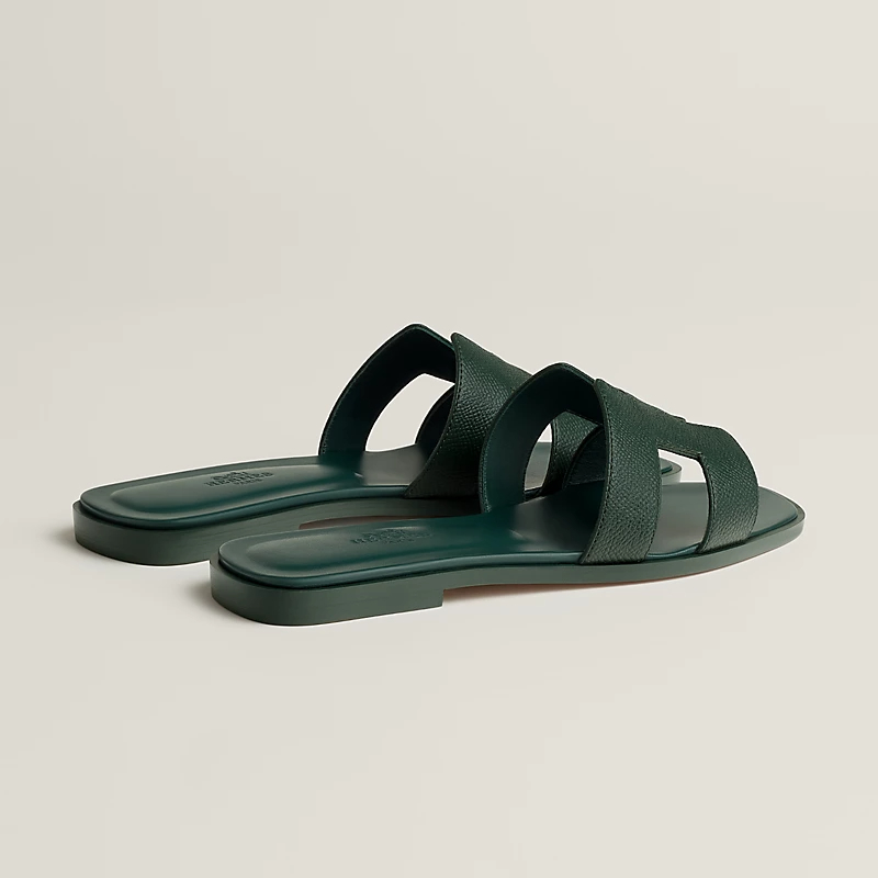 HERMES Oran Green Slippers - 图片 3