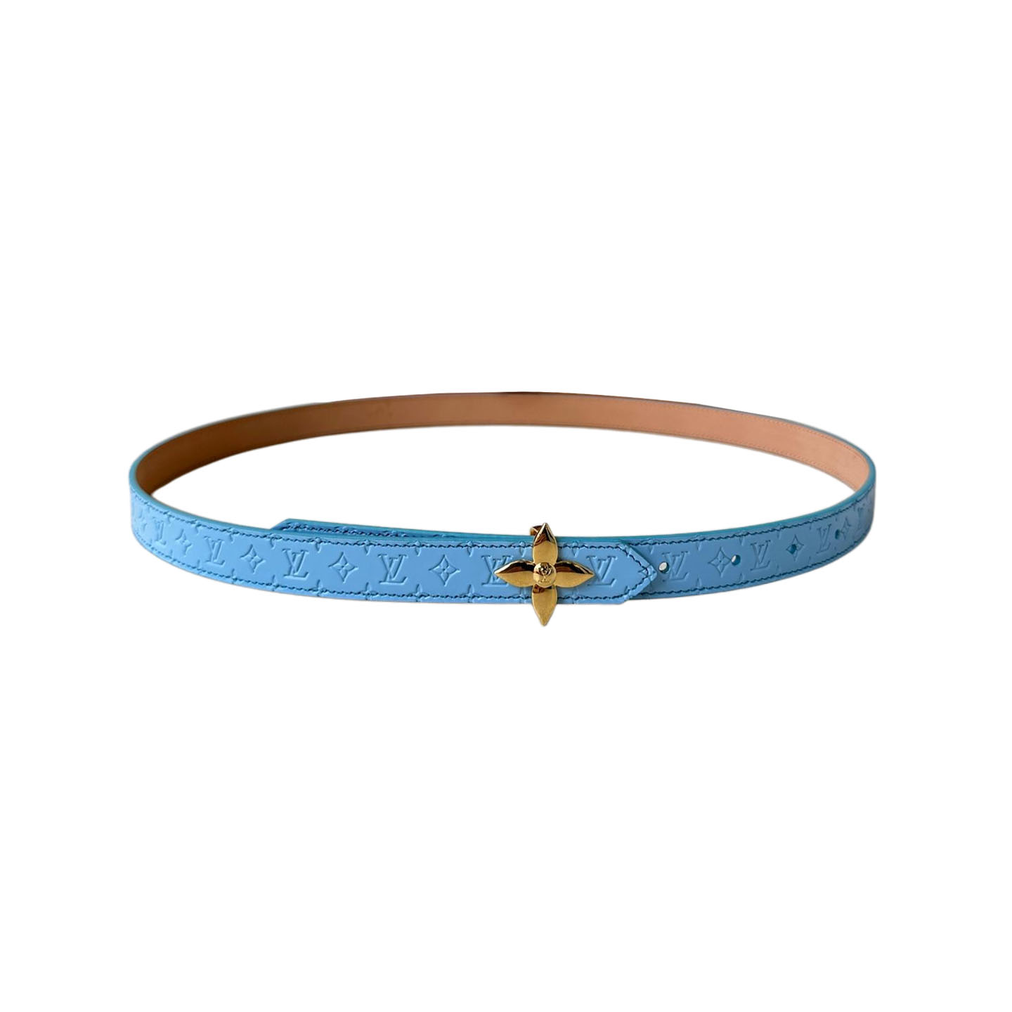 Louis Vuitton Women's Flowergram Reversible Belt In Black/White/Blue Monogram Reverse Canvas With Gold/Silver Hardware 20mm - 图片 10