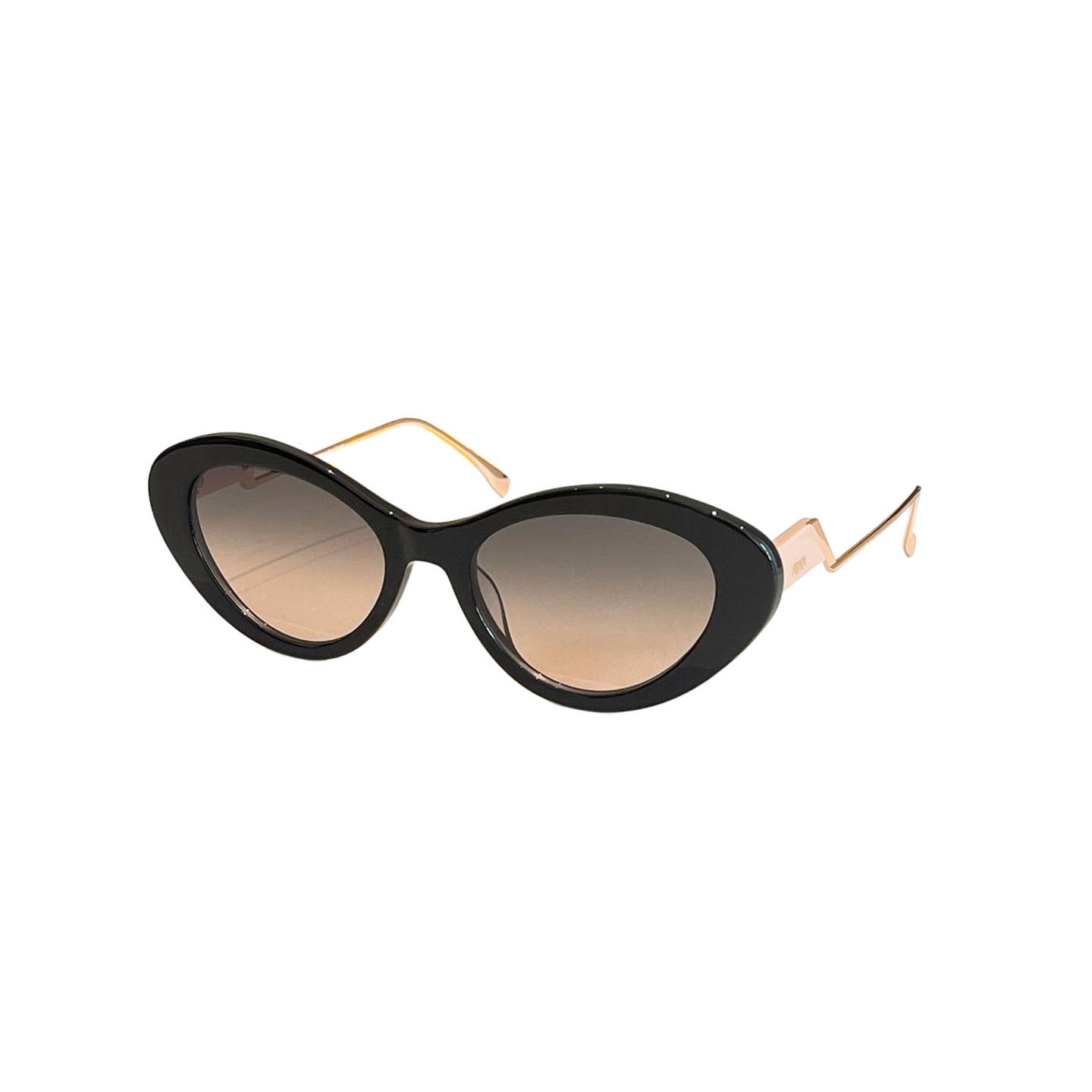 Fendi Cat Eye glasses black gold/black silver/brown rose gold/brown silver/black rose gold color Size 55口19-140 - 图片 4