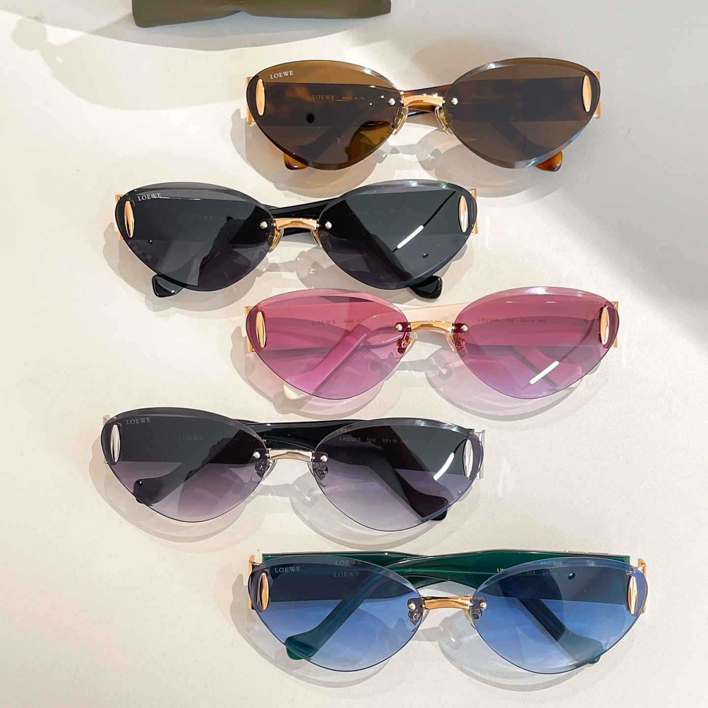 Loewe glasses blue/black/eggplant/leopard brown/purple white color Size 65口15-140 - 图片 7