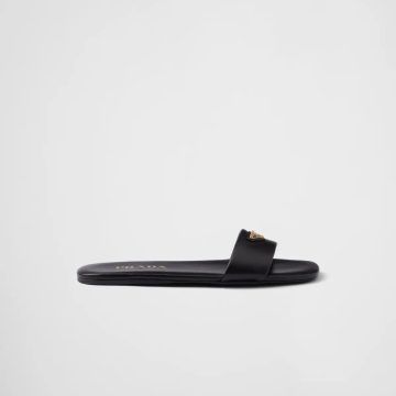 PRADA Black bright leather slipper