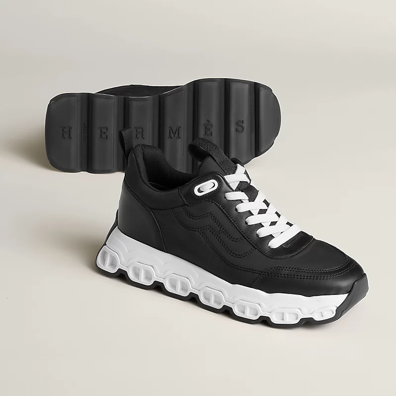 HERMES lmpulse Sneakers Black Sports Shoes - 图片 2