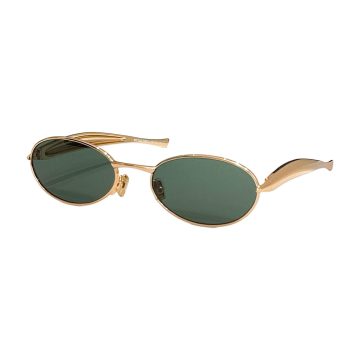 Bottega Veneta Oval glasses green/brown/silver/apricot/black gold/black silver/yellow/eggplant color Size 57口21-135