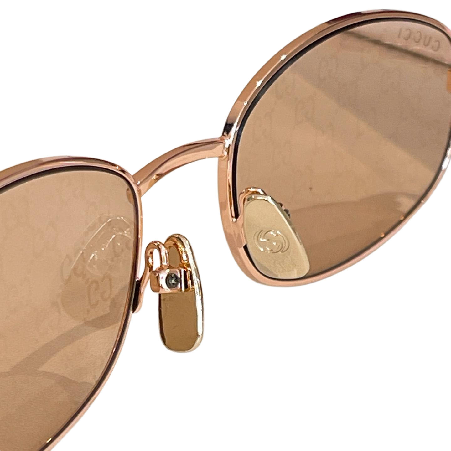 Gucci Oval glasses rose gold with guccissima/silver/gold/rose gold/pink rose gold/green silver/black gold/red silver color Size 52口18-145 - 图片 3