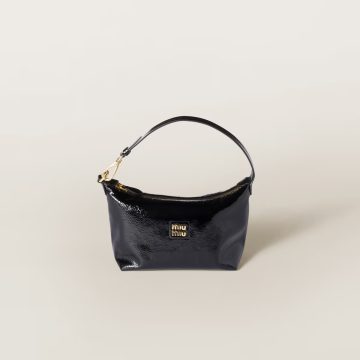 Miu Miu Oil-Wax Coated Leather Black﻿ Top-Handle Bags