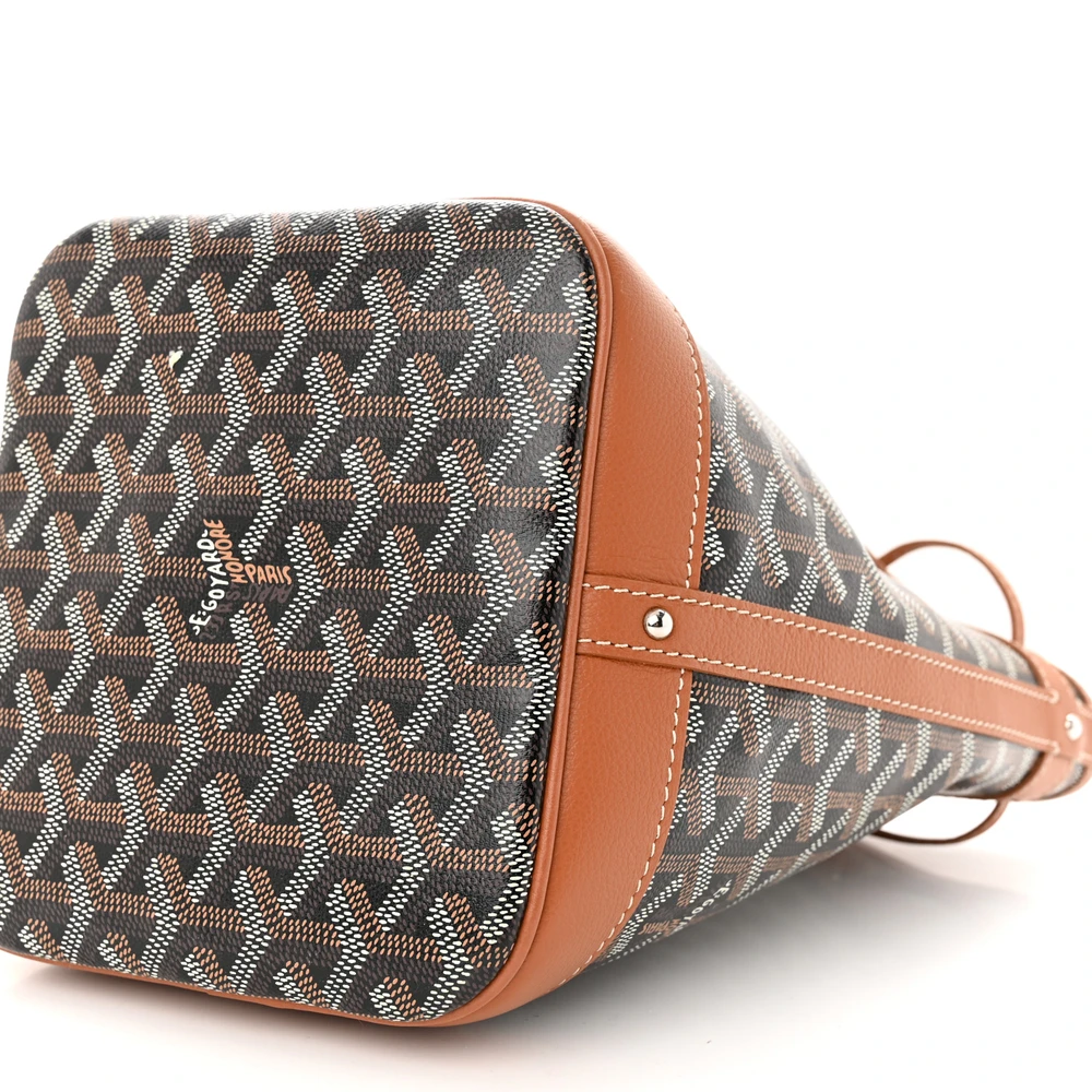 Goyard Petit Flot Bucket Bag PM Black/Gold Goyardine Canvas - 图片 5