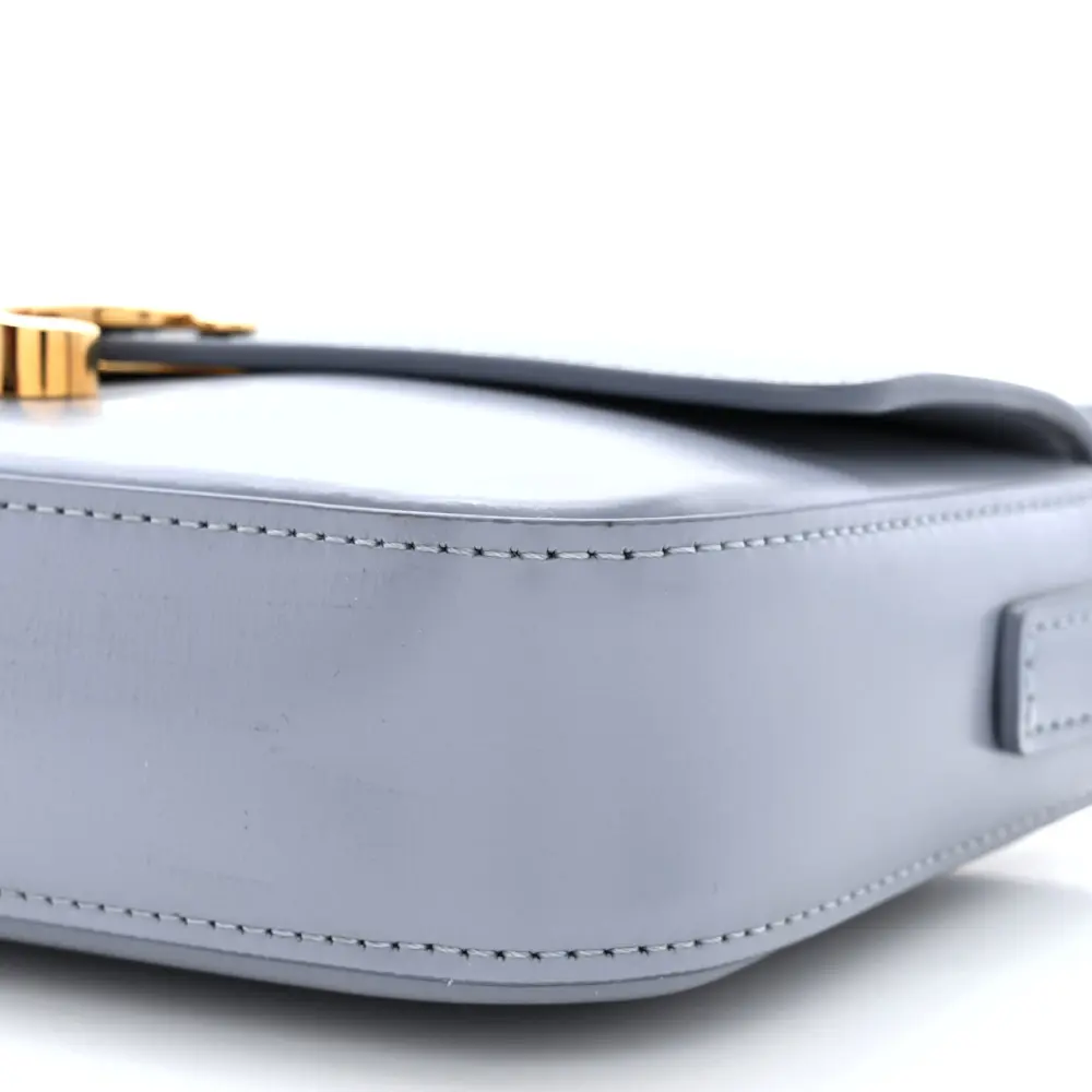 Celine Medium Triomphe Shoulder Bag Arctic Blue Shiny Calfskin Leather - 图片 5