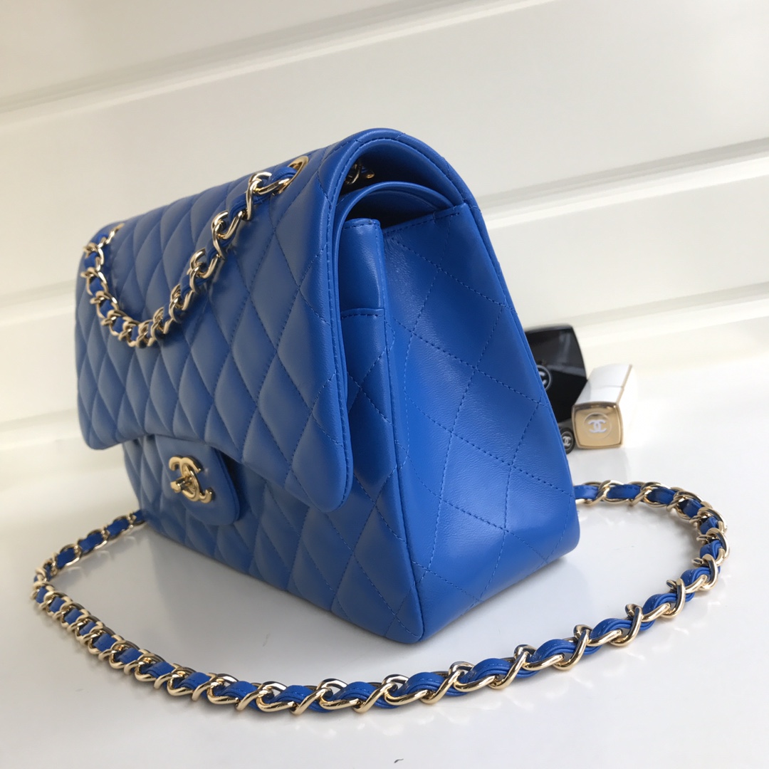 Chanel CF Blue / Navy Blue Quilted Lambskin Leather Crossbody Bags - 图片 2