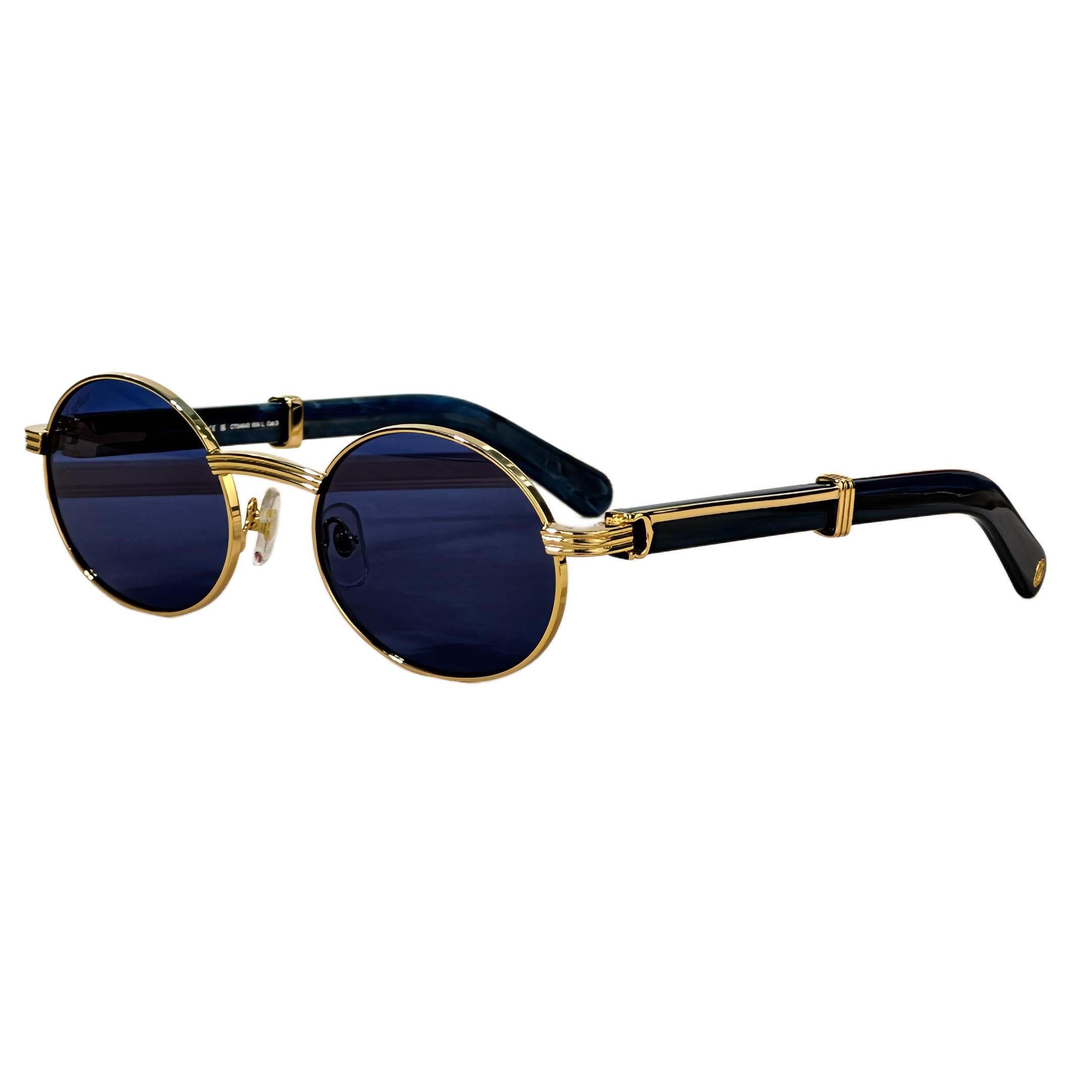 Cartier Oval glasses black/grey silver/black gold/brown gold/blue/black camouflage/green color Size 55-22-145 - 图片 5