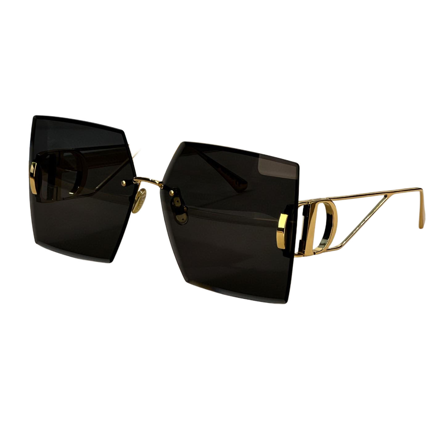 DIOR 30 MONTAIGNE square frame glasses gradient color of purple to gold/gold/grey/black gold/blue color Size 64口14-135 - 图片 9