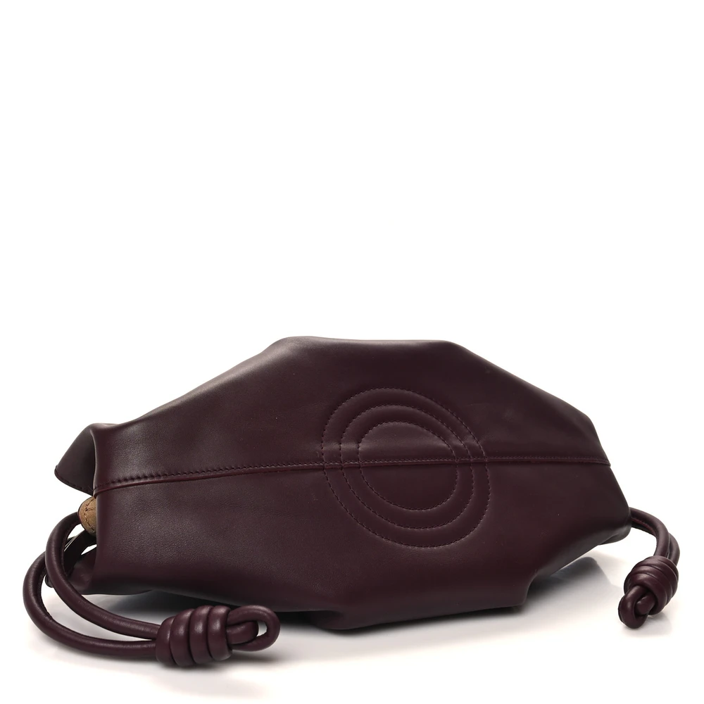 Loewe Paseo Bag Small Burgundy Shiny Nappa Calfskin Leather - 图片 6