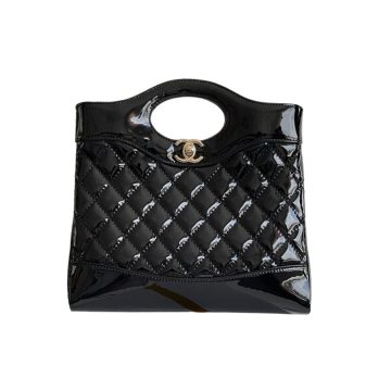 Chanel Patent Leather Black / White and Black Crossbody Bags