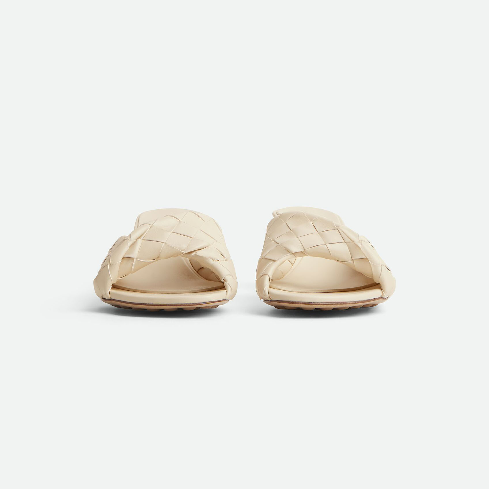 Bottega Veneta Blink Mule In Ivory Intrecciato Leather Kitten Heel Mule (Heel Height 4.5cm) - 图片 2