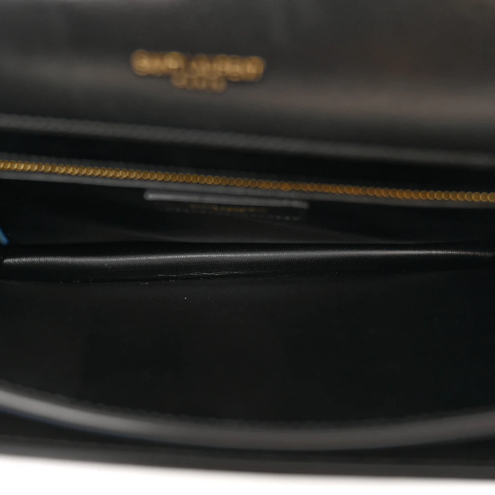 Saint Laurent Medium Gaby Satchel Black Embossed Calfskin & Crocodile Leather Aged Gold Hardware - 图片 7