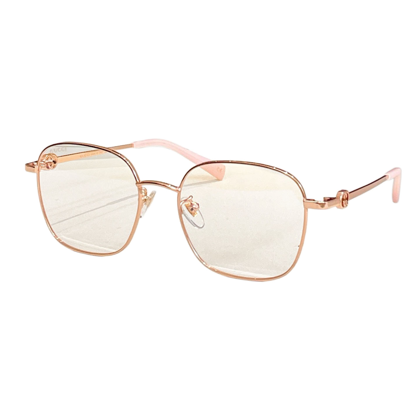 Gucci square frame glasses gold leopard/silver black/rose gold/brown rose gold/scarlet silver/brown leopard/grey silver/black gold color Size 52口19-145 - 图片 3