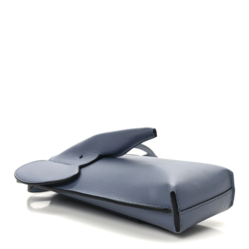 Lushentic Loewe Elephant Pouch Crossbody Bag Small Stone Blue Calfskin Leather - LUSHENTIC BAGS - 图片 6