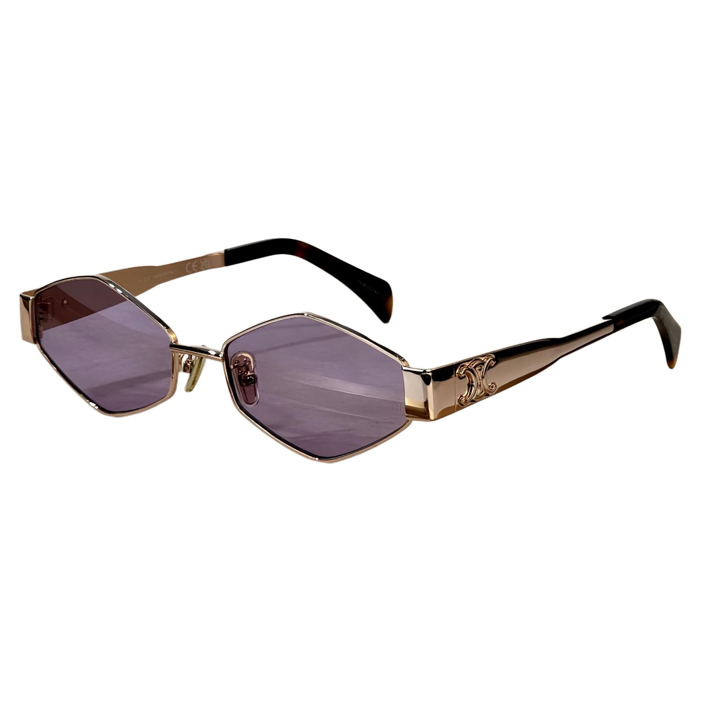 Celine glasses gun black/rose gold/brown/green/black gold/black color Size 58口16-145 - 图片 2