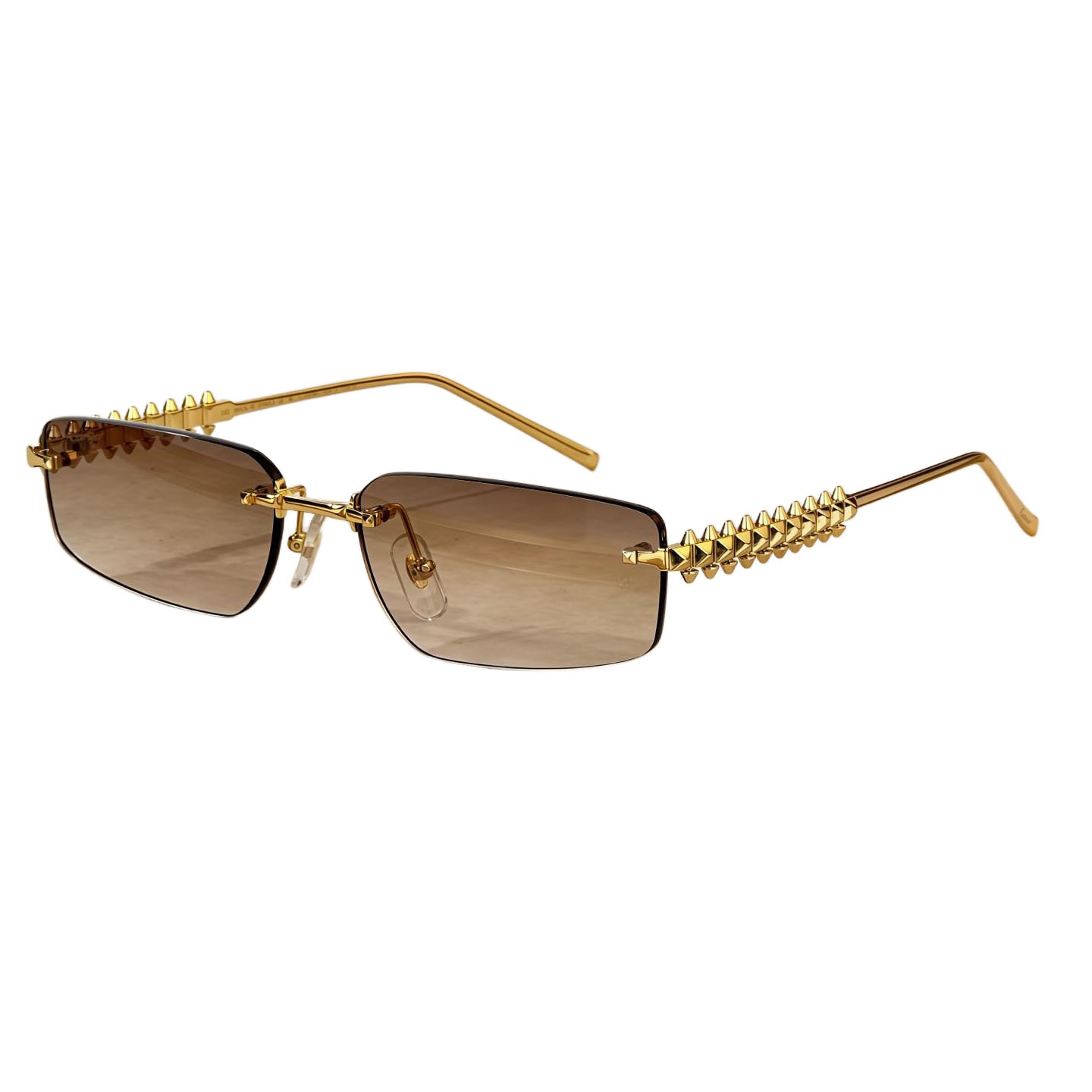 Cartier square frame glasses red/rust/tawny/brown/blue/black gold/black silver/purple gold color Size 58-16-140 - 图片 3