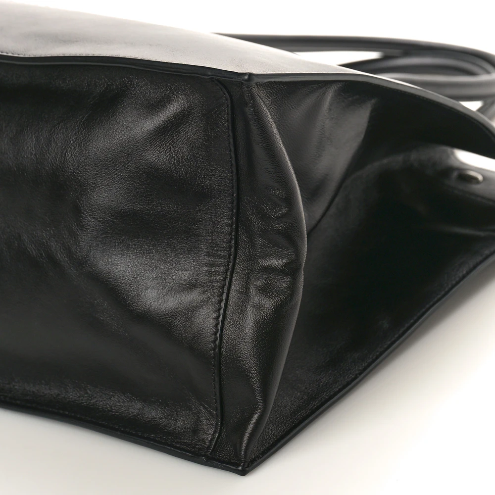 Saint Laurent Small Rive Gauche Tote Black Smooth Calfskin Leather - 图片 5