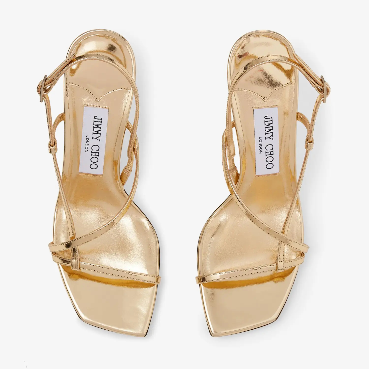JIMMY CHOO Metallic texture leather high sandals - 图片 3