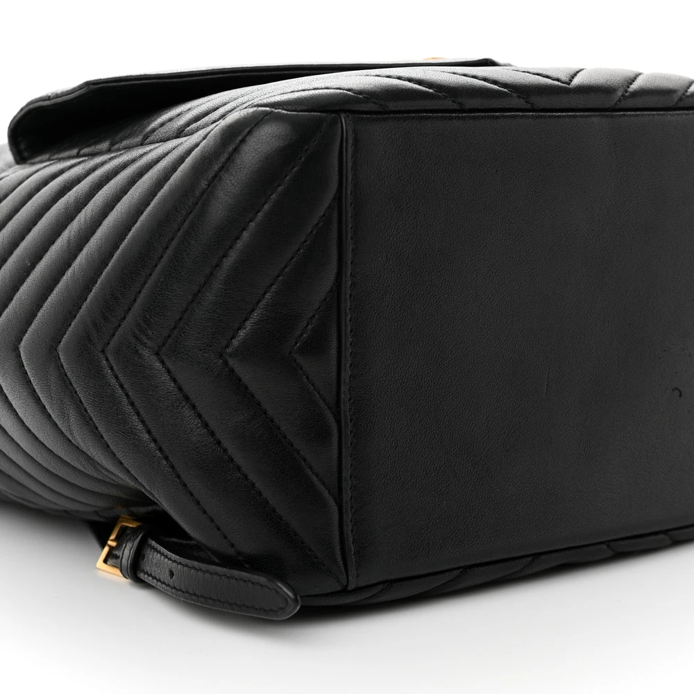 Saint Laurent Medium Joe Backpack Black Monogram Lambskin Matelasse Leather Gold Hardware - 图片 4