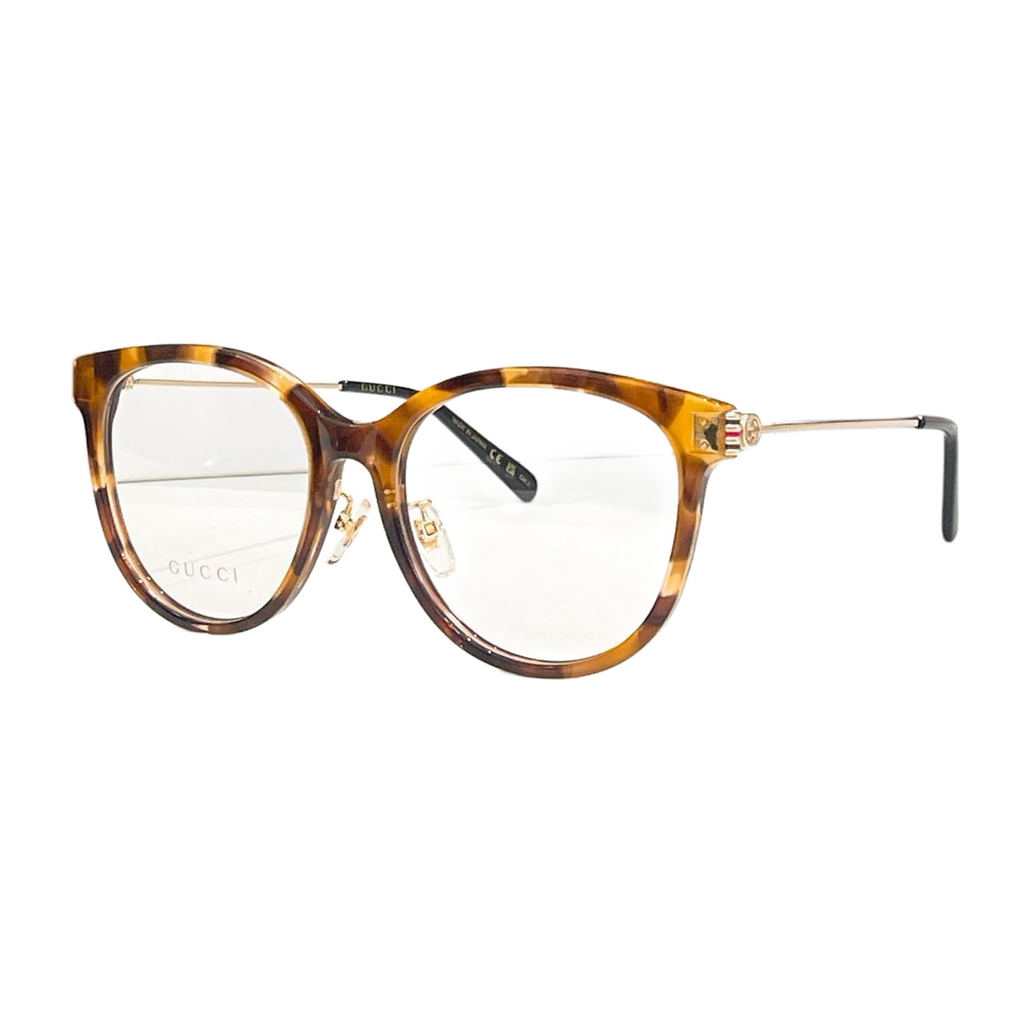 Gucci Boston frame glasses grey/black gold/black/leopard/yellow leopard color Size 56口18-145 - 图片 7