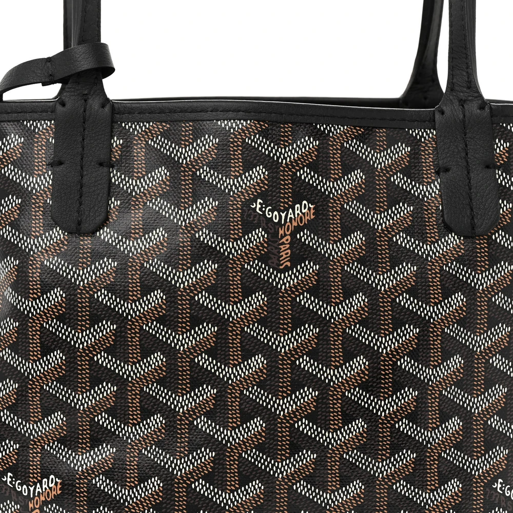 Goyard Mini Reversible Anjou Black Goyardine Canvas - 图片 8