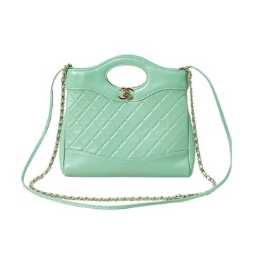 Chanel Oil Wax Leather Green Crossbody Bags