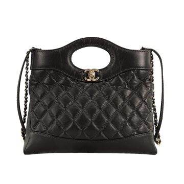 Chanel Oil Wax Leather Brown / Milk Tea Color / Grey Crossbody Bags