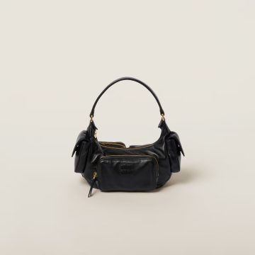 Miu Miu Pocket Leather Black Top-Handle Bags