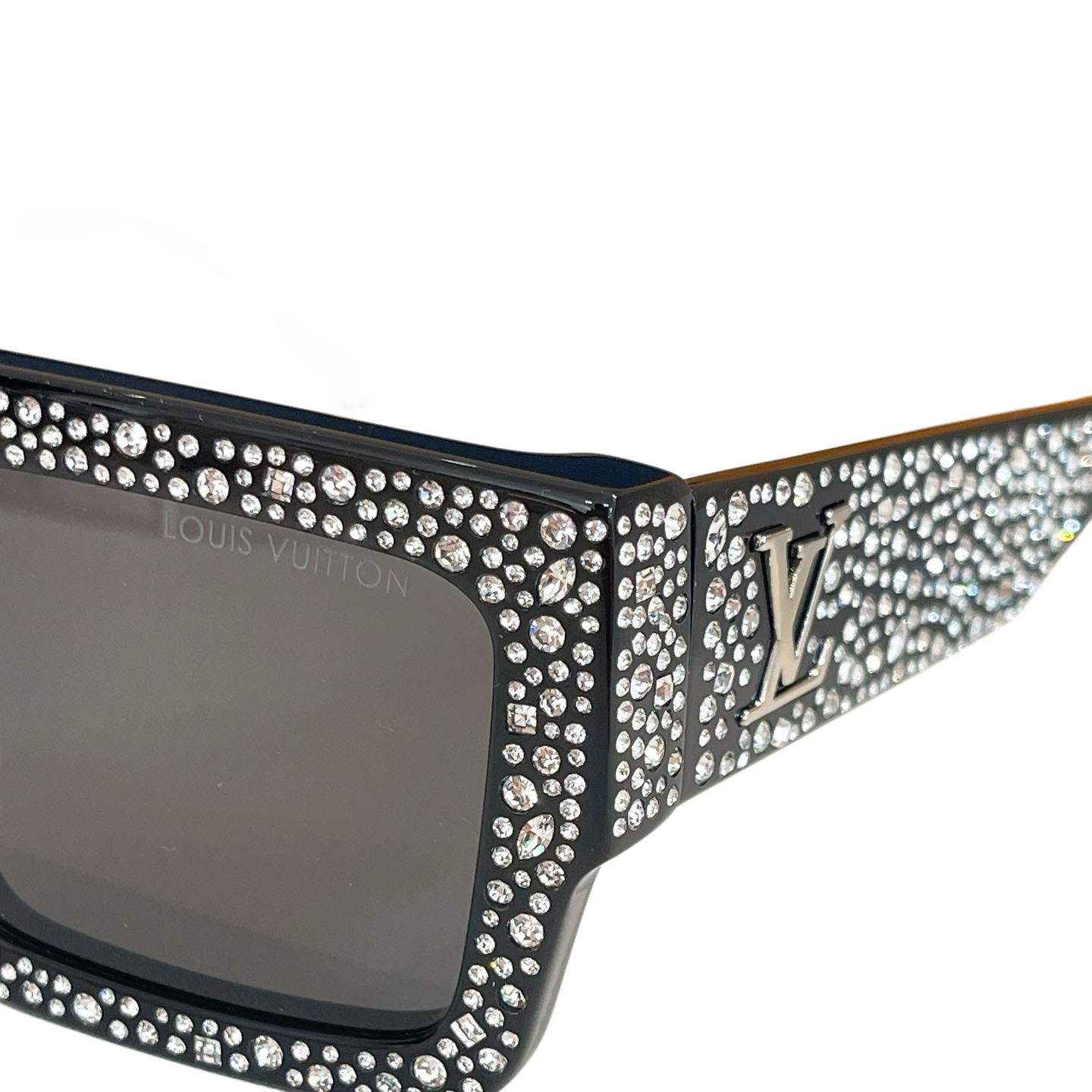 Louis Vuitton Square Glass pearls frame glasses black/eggplant/brown color Size 53口22-145 - 图片 2
