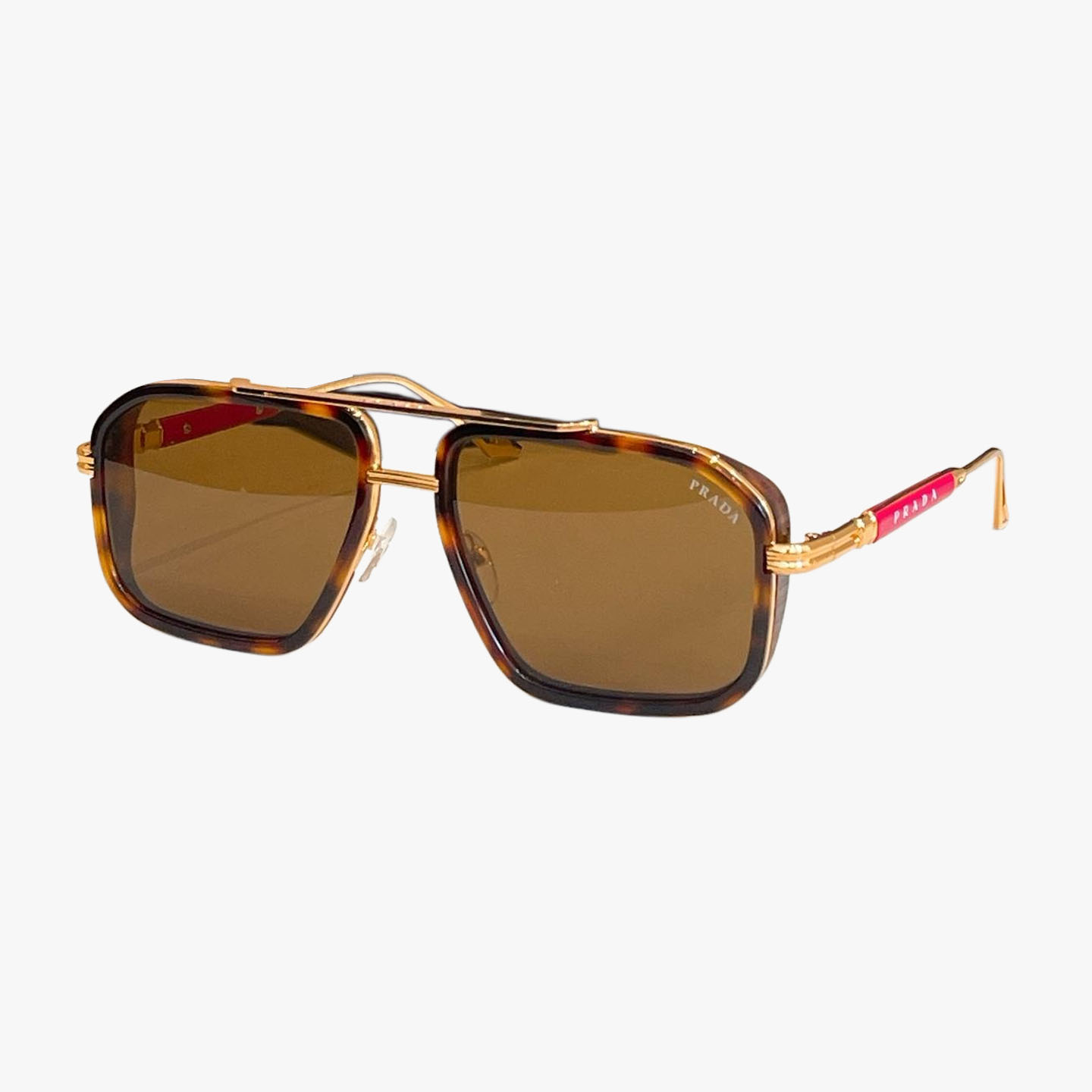Prada aviator glasses black gold/leopard brown/black purple/blue orange/maroon color Size 58口17-140 - 图片 3